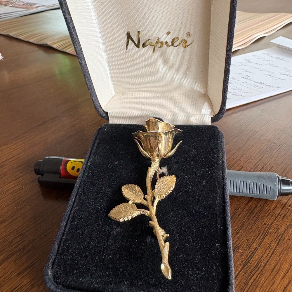 Napier Gold Floral Brooch